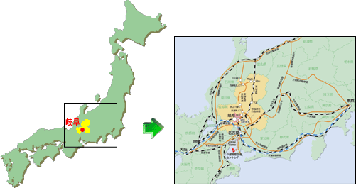 岐阜市の位置