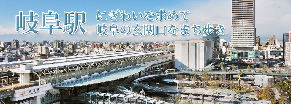 駅の改札口のある2階から、JR岐阜駅バスターミナル、名鉄岐阜駅、及び隣接のバス停までペデストリアンデッキで接続。駅とバス停が一体化して便利。