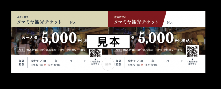 5,000円チケット(※デザイン等は変更となる場合があります)