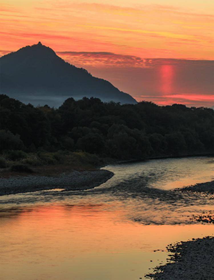 長良川夕景/酒居誠