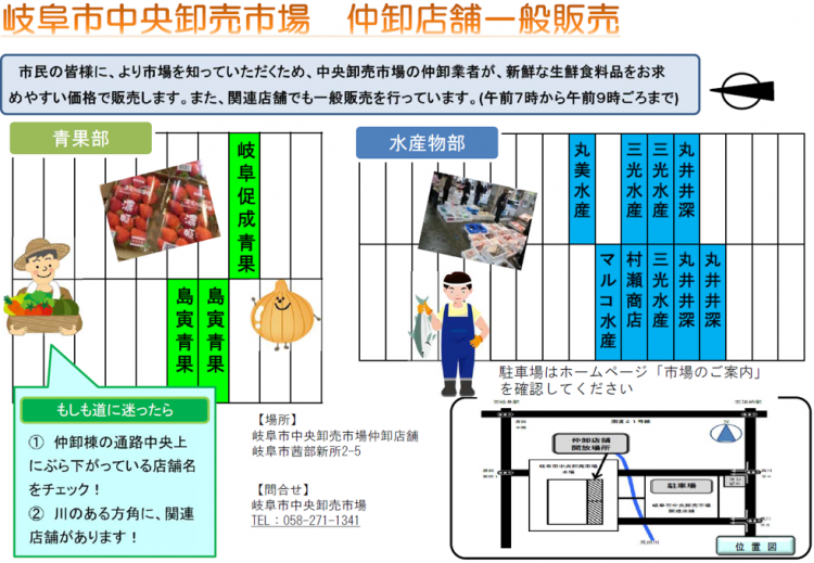 仲卸業者配置図