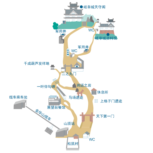 岐阜城 地图