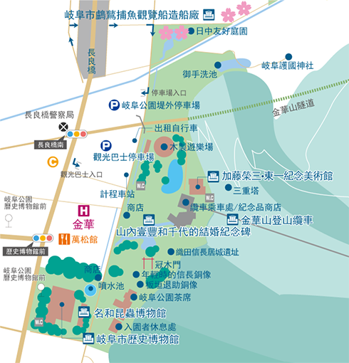 岐阜公園地圖