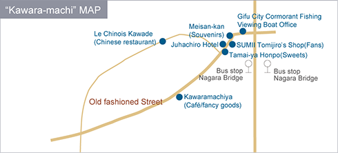 Kawara-machi map