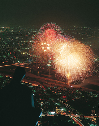 Fireworks on Nagara River