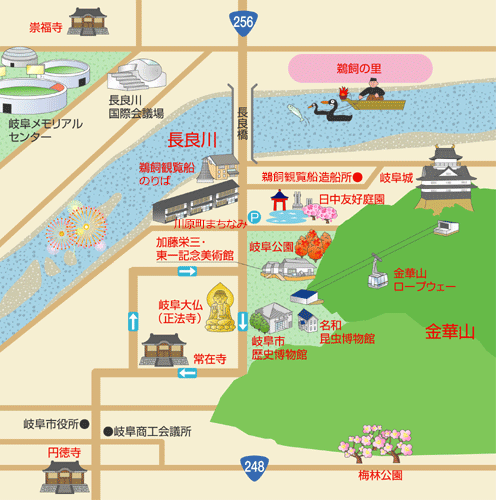 岐阜公園周辺観光ガイドマップ